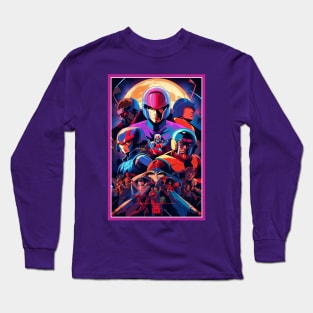 Retro Anime Comic Hero | Anime Origin | Vintage Anime Art Long Sleeve T-Shirt